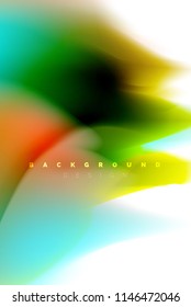 Holographic paint explosion design, fluid colors flow, colorful storm. Liquid mixing colours motion concept, trendy abstract background layout template for business presentation, app wallpaper banner