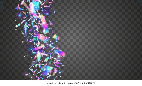 Holographic Paper. Disco Isolated Template. Purple Glare Glitter. Iridescent Serpentine. Carnaval Effect. Digital Banner. 3d Texture. Modern Dust. Pink Holographic Paper