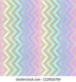 Holographic paper graphic foil vector pattern. Fashion magazine cover background with rainbow spectrum metallic gradient hologram. Luxurious silver holographic foil paper pattern design.