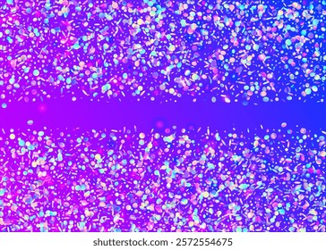 Holographic Paper. Modern Design. Blue Happy Glitter. Cristal Ribbon. Carnival Confetti. Carnaval Sparkle. Laser Texture. 3d Isolated Backdrop. Pink Holographic Paper