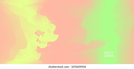 Holographic Paper Vector Background. Horizontal Pastel Glam Iridescent Pattern. Abstract Gradient Neon Cool Wallpaper. Defocused Lights, Contrast Holographic Background, Bright Luxury Pattern.