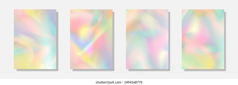 holographic pastel cover and pages for pattern,website and design.