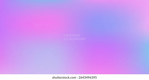 Holographic pastel pink lavender mint baby blue gradient background for web header, banner design. Cute hologram backdrop, soft smooth texture paper
