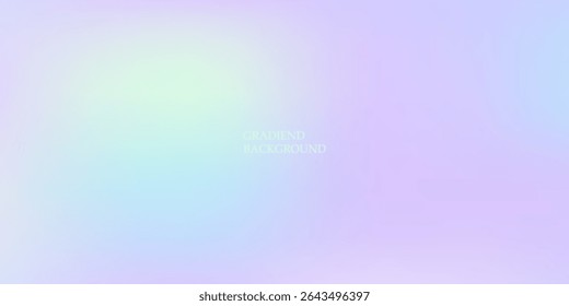 Holographic pastel pink lavender mint baby blue gradient background for web header, banner design. Cute hologram backdrop, soft smooth texture paper