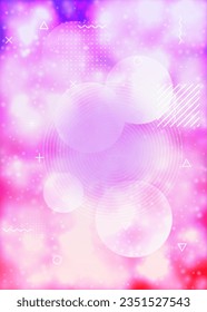 Holographic Pattern. Abstract Background. Memphis Flyer. Shiny Layout. Blue Retro Design. Trendy Dots. Hologram Fluid. Magic Futuristic Composition. Purple Holographic Pattern