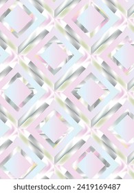Fondo del patrón holográfico. Fondo del patrón irlandés. Efecto del aceite. Hologramas irlandeses de arco iris. Diseño de colores de neón pastel vectorial