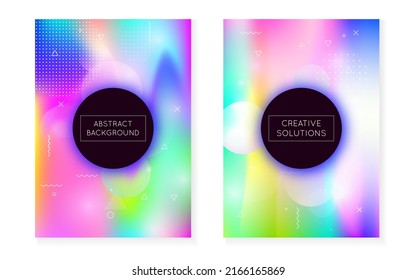 Holographic Pattern. Dynamic Flyer. Minimal Shape. Light Halftone Template. Shiny Poster. Rainbow Fluid. Purple Round Texture. Summer Dots. Violet Holographic Pattern
