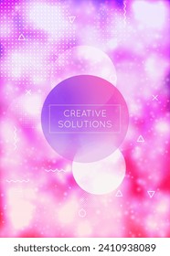 Holographic Pattern. Science Dots. Abstract Texture. Hipster Background. Space Futuristic Magazine. Blue Shiny Fluid. Dynamic Flyer. Soft Banner. Purple Holographic Pattern