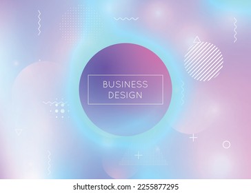 Holographic Pattern. Space Multicolor Template. Purple Light Texture. Geometric Background. Motion Flyer. Memphis Dots. Neon Presentation. Soft Banner. Blue Holographic Pattern