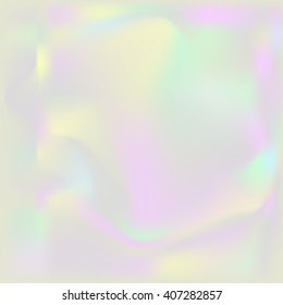 Holographic pearl background. Iridescent hologram turbid backdrop. Nacreous pearl texture paper.