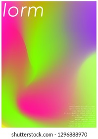 Holographic poster set. Abstract backgrounds. Futuristic holographic poster with gradient mesh.