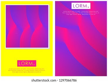 Holographic poster set. Abstract backgrounds. Futuristic holographic poster with gradient mesh.