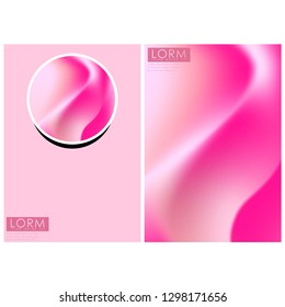 Holographic poster set. Abstract backgrounds. Futuristic holographic poster with gradient mesh.