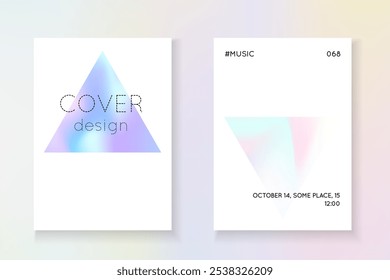 Holographic Presentation. Pearlescent Background. Digital Design. Crystal Effect. Holograph Fluid. Violet Rainbow Paper. Colorful White Template. Purple Holographic Presentation