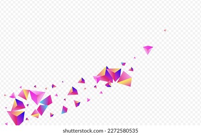 Holographic Pyramid Vector Transparent Background. Magical Minimalist Tetrahedron Poster. Digital Scattered Shapes Brochure. Unicorn Geometric Creative Catalog.