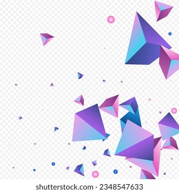 Fondo transparente del vector piramidal holográfico. Revista Crystal de flujo brillante. Cartel de elementos mínimos de Unicorn. Formas de degradado Presentación moderna.