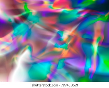 Holographic Rainbow Foil Abstract Background