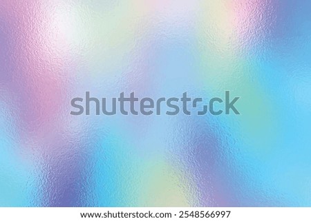 Holographic rainbow foil texture, shiny metallic iridescent background vector for web graphic.