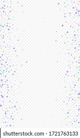 Holographic Round Christmas Transparent Background. Colorful Decoration Shine Banner. Happy Background. Unicorn Festival Card.