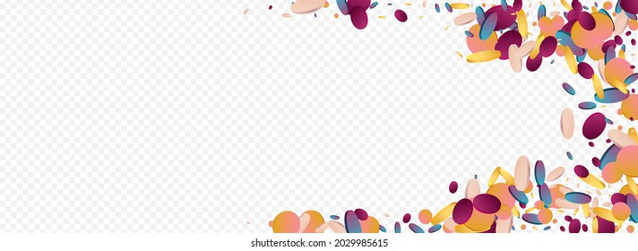 Holographic Round Happy Panoramic Transparent Background. Colorful Carnaval Splash Background. Celebrate Wallpaper. Unicorn Celebration Card.