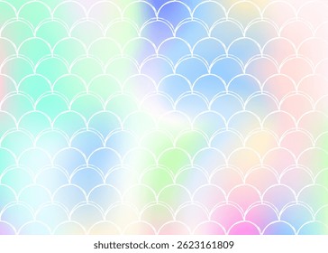 Fondo de escala holográfica con sirena de gradiente.