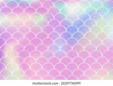 Fondo de escala holográfica con sirena de gradiente.