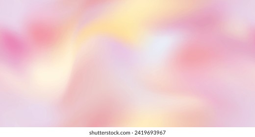 Holographic seamless design in pink pearl. With its abstract waves that shimmer, the background is a minimalist pastel . Foil holographic wallpaper in nacreous texture with gentle grade change