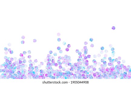 Holographic sequins confetti scatter vector background. Glamour glossy sequin particles party decoration top view. Birthday confetti placer shining texture.