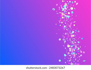 Holographic Serpentine. Carnival Confetti. 3d Abstract Template. Carnaval Glitter. Pink Laser Paper. Modern Dust. Cristal Design. Disco Pattern. Blue Holographic Serpentine