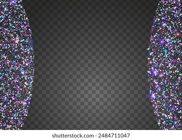 Holographic Serpentine. Purple 3d Effect. Cristal Dust. Disco Pattern. Light Abstract Cristals. Rainbow Background. Hologram Sparkle. Digital Banner. Pink Holographic Serpentine