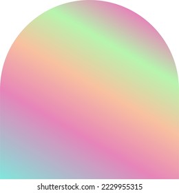 Holographic Shape Decorative Element Vector