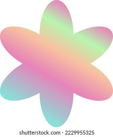 Holographic Shape Decorative Element Vector