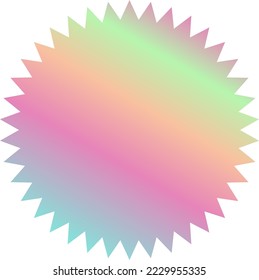Holographic Shape Decorative Element Vector