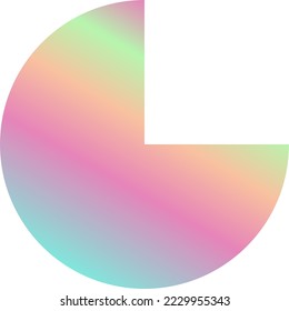 Holographic Shape Decorative Element Vector