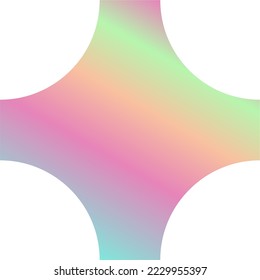 Holographic Shape Decorative Element Vector