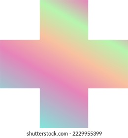 Holographic Shape Decorative Element Vector