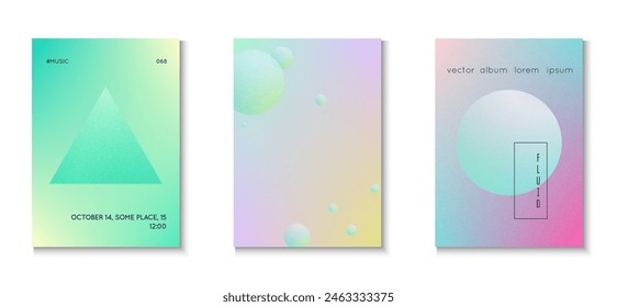 Holographic Shape. Gradient Design. Astronaut Neon Illustration. Digital Placard. Memphis Poster. Pink Texture Minimal Set. Noise Abstract Poster. Blue Holographic Shape