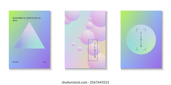 Holographic Shape. Pink Gradient Set. Aesthetic Trend Illustration. Vibrant Banner. Fluorescent Hipster Elements. Minimal Poster. Triangle Background. Purple Holographic Shape