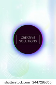 Holografische Form. Runder Bildschirm. Farbverlaufshintergrund. Lebendiger Flyer. Digitales Design. Purple Magic Fluid. In: Tech Multicolor Magazine. In: Summer Dots. blaue holografische Form