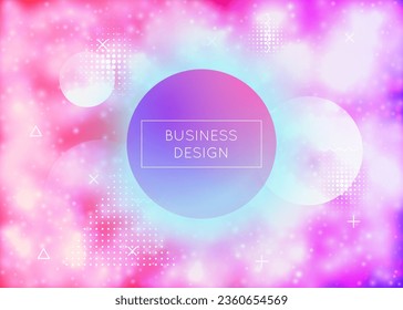 Holographic Shape. Space Poster. Minimal Background. Hologram Texture. Tech Business Magazine. Summer Flyer. Vibrant Dots. Violet Soft Design. Purple Holographic Shape
