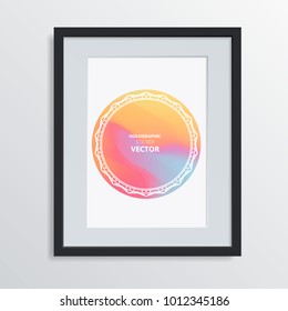 Holographic shapes backgrounds set. Modern geometric covers design. Applicable for gift card,cover,poster,brochure,magazine. Eps10 vector template