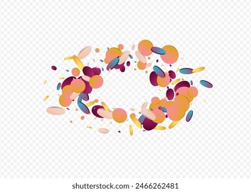 Holographic Shine Celebrate Purple Background. Colored Transparent Dust Illustration. Top Background. Rainbow FallingFestive Design.