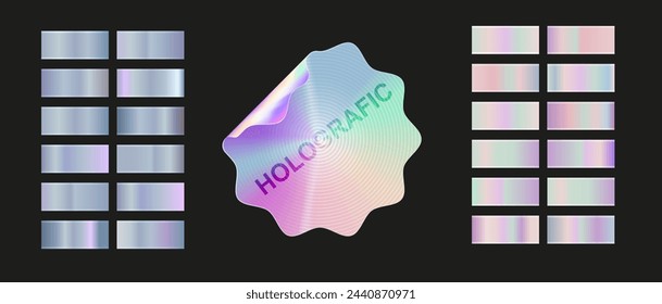 foil iridescent background set