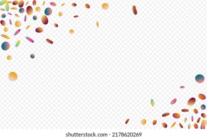 Holographic Splash Fun Transparent Background. Magic Happy Round Design. Independence Postcard. Multicolored Invitation Invitation.