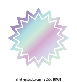 holographic star design icon isolated