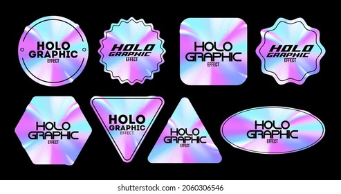 Holographic Sticker Color Hologram Labels Various Stock Vector (Royalty ...