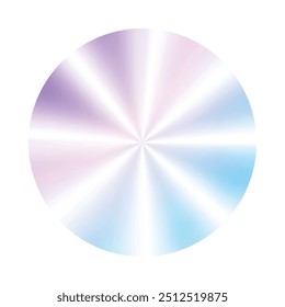 Holographic sticker for Sale, discount, tags, label, emblem. Hologram  gradient shape for 100 % original, high quality product. Isolated Vector illustration.