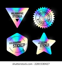 Holographic Sticker Set With Different Shapes