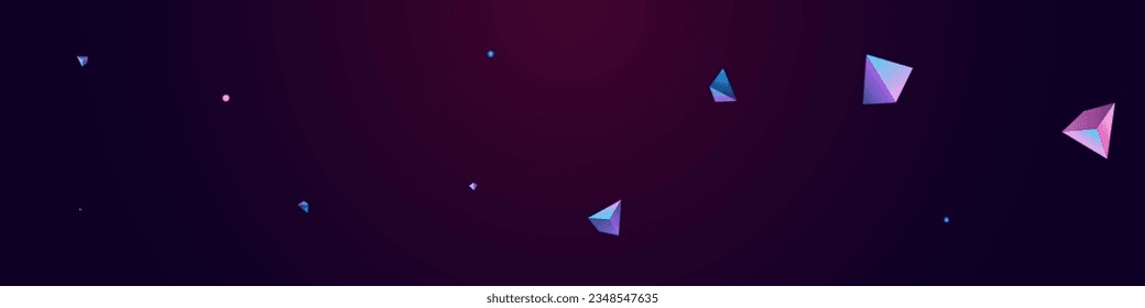 Holographic Stone Vector Panoramic Dark Violet Background. Rainbow Graphic Glass Template. Cosmic Minimal Shapes Banner. Bright Crystal Flow Card.