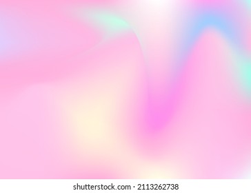 Holographic Texture. Abstract Gradient. Retro Geometric Template. Plastic Paper. Pearlescent Background. Neon Poster. Kawaii Cover. Violet Soft Background. Pink Holographic Texture